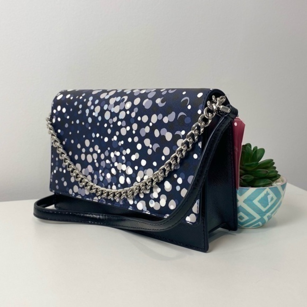 Kate Spade Cameron SOIREE Dot Convertible Crossbody Bag with Chain Strap